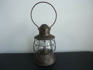 Rare Antique ALL BRASS PAT.  1869 (PARMALEE & BONNELL) Railroad Kerosene Lantern 4