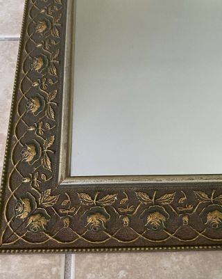 Vintage Gold Ornamental Antique Style Frame Wall Hanging Mirror Floral Roses