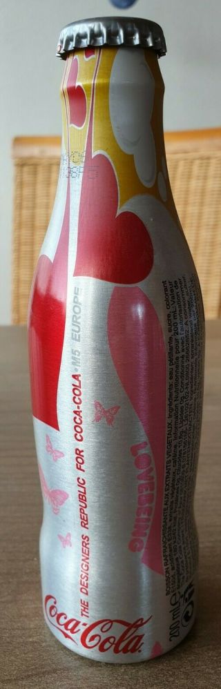 Coca Cola Alu Bottle From Belgium Designer Republic M5.  Very Rare 1 Full Bottle