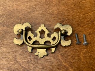 Large Ethan Allen Georgian Court Replacement Brass Batwing Pull/hardware