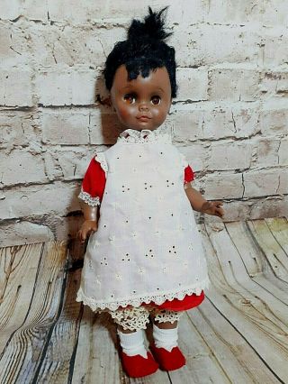 Vtg Black African American Pre - Teen Baby Doll 16 " Uneeda 1963 Rare