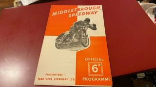 Middlesbrough Bears - - Speedway Riders Champs Qr - - Programme - - 19th June 1947 - - Rare