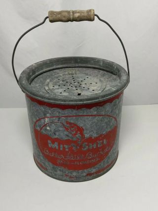 Vintage Mit - Shel Better Bilt 77 - 10 Floating Metal Minnow Bucket