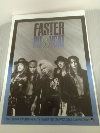 Faster Pussycat Poster Rare,  Large & Vintage