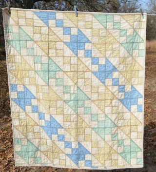 Cheater Patchwork Quilted Throw 42x48 " Flaw For Crafting Upcycling
