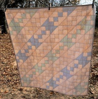 Cheater patchwork quilted throw 42x48 