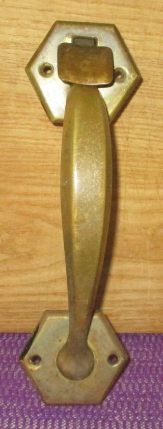 Antique Solid Brass Exterior Entry Door Pull/push Thumb Latch Hardware Handle