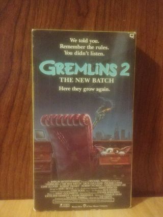 1990 Gremlins 2 The Batch Vhs Tape Movie Rare Blockbuster Rental
