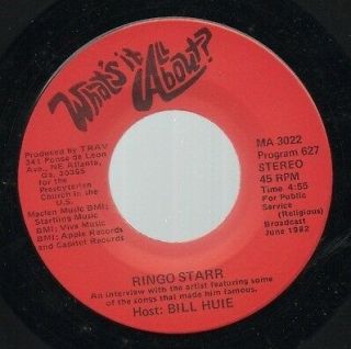 The Beatles Ringo Starr Rare 1982 Usa Promo Only 7 " Single " What 