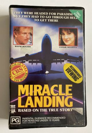 Miracle Landing [vhs] Cbs Fox Video Big Box Ex - Rental Tape 1990 Rare Tv Movie