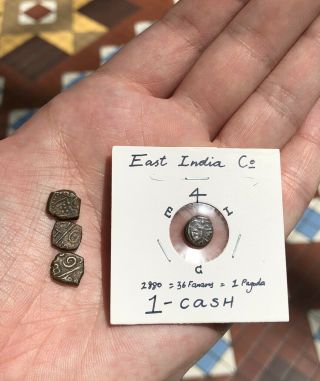 British East India Company 1 Copper Cash 1731 Rare Colonial Coin Km 302 4 Coins