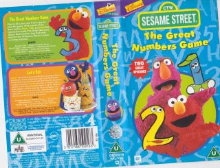 Disney Sesame Street The Great Numbers Game Vhs Pal Video A Rare Find