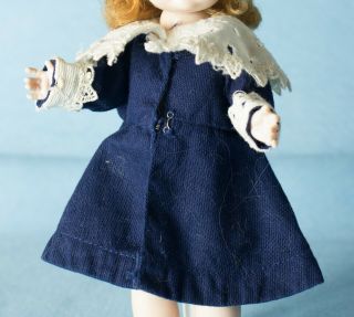 Vintage 1952 Vogue Ginny 8” Doll Clothes Navy Blue Coat Fits Alex,  Ginger