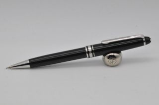 Lovely Rare Montblanc Meisterstuck Black Resin & Platinum Click Pencil Mbhc4qcf8