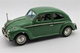 First Gen 1960s Bandai Volkswagen Beetle B/o Tin Litho Toy Vw Car Rare Color