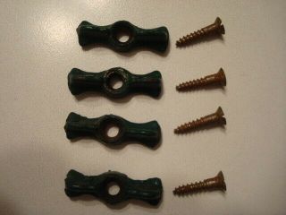6 Cast Iron Antique Shabby Jelly Cupboard Cabinet Bow Tie Turn Latches