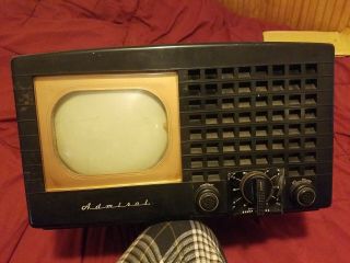 Rare 1948 Admiral 19a1 - S - A Tv " Checkerboard " Grill Black Bakelite Parts/repair