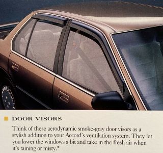 1990 - 1993 Honda Accord Sedan Factory Window Visors Ultra Rare Cb Cb7 Cb4 Jdm