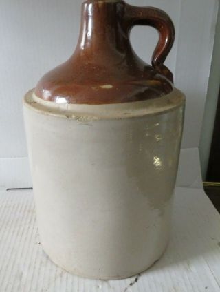 Vintage 11 " Tall - 1 Gallon - Two Tone Shoulder Jug Moonshine Stoneware