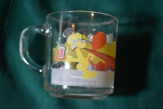 Vintage 1978 - 1980 Mcdonald Garfield Jim Davis Comic Book Glass Coffee Mugs Rare
