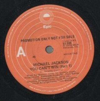 Michael Jackson Rare 1978 Aust Promo Only 7 " Oop Single " You Can 