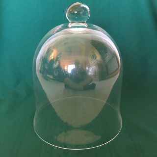 Glass Cloche Bell Shaped Dome,  Extra Large,  16 " X 12 - 1/4 "