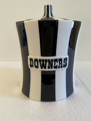 Jonathan Adler Vices Downers Canister Ceramic Black And White Rare