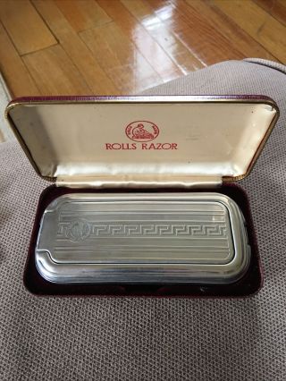 Vintage Antique Rolls Razor Made In England With Case And Instructions