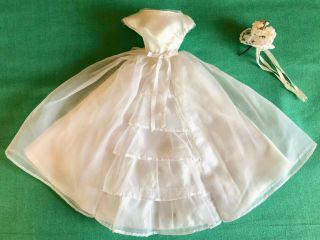 Vintage Barbie Bride’s Dream Wedding Outfit 947 1960s Dress & Bouquet