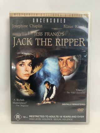Jack The Ripper Rare Au Dvd Cult Jess Franco Klaus Kinski Horror Movie R4