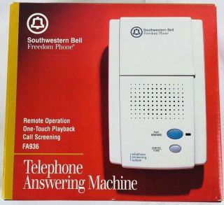 Southwestern Bell Freedom Telephone Microcassette Answering Machine Fa936