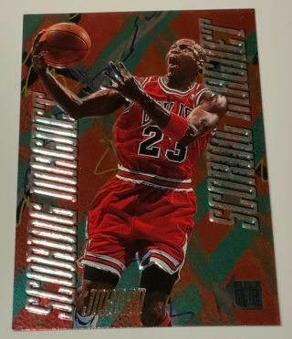 Michael Jordan 1995 - 96 Metal Scoring Magnet 4 Insert Card Bulls Rare Beauty