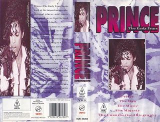 Prince The Early Years Vhs Pal Video A Rare Find