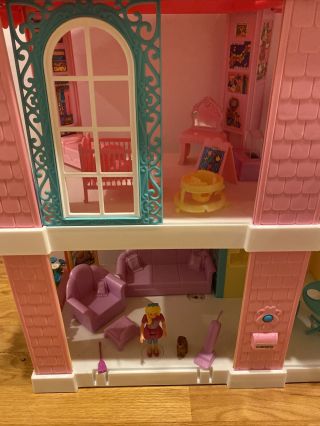 Vintage 1993 TYCO Family Dollhouse With Furniture And Doll Figure 90s HTF Rare 2