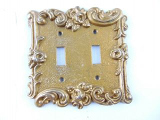 Vintage American Tack & Hardware 1967 Double Light Switch Cover 60tt