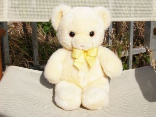 Rare Vintage Gund - Butter Yellow - Karitas Tender Teddy Bear - 13 " - 5612 - 1983