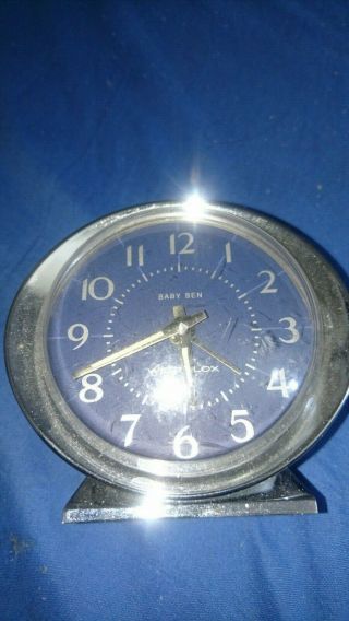 Vintage Antique Westclox Baby Ben Wind Up Alarm Clock Glows In Dark