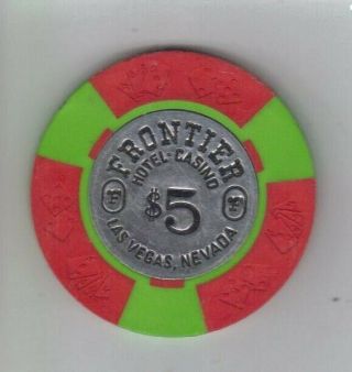 Frontier Hotel And Casino Las Vegas $5 Poker Gaming Chip 1973 – Very Rare