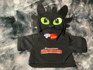 Build A Bear Httyd Babw Toothless Dragon Hoodie How To Train Your Dragon Rare