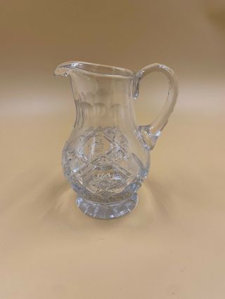 Crystal Clear Glass Star Small Pitcher Or Large Creamer Stat/starburst Snowflake