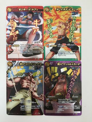 One Piece Miracle Battle Carddass Omega Rare Set Op01 4/4