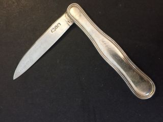 Antique 19th C Gorham Sterling Silver 1 Blade 3 Inch Pocket Knife Monogrammed