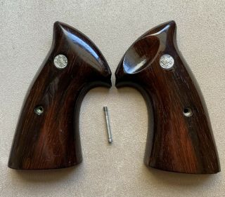 Smith Wesson N Frame Rosewood Target Grips 1960s Rare Black Washer Presentation
