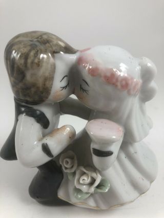 Vintage Bride & Groom Figurines Cake Topper Ceramic Wedding Decoration 3