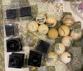 12 Old Vintage Antique Tennis Balls Holder No Can