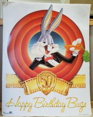 Warner Bros Happy 50th Birthday Bugs Bunny 1989 Poster 26 - 922