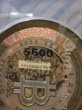 2013 Lealana Gold Hologram Green Address.  10 Bitcoin Not Loaded Coin Rare Add 1d