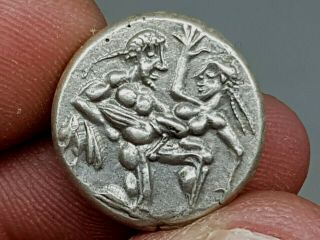 Extremely Rare Ancient Greek Silver Stater Coin Thasos - Thasion 460bc 8,  8gr 20mm