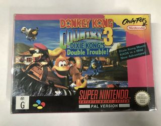 Donkey Kong Country 3 Snes Nintendo Boxed Complete Rare
