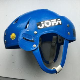 Jofa Vintage Classic Blue Hockey Helmet Rare Vm Sweden Ice Sports
